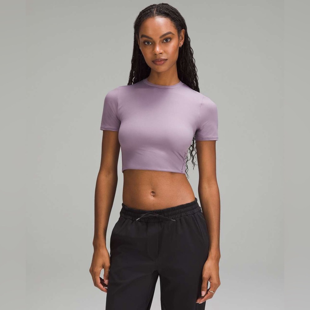 Lululemon Wundermost Ultra-Soft Nulu Crewneck Cropped T-Shirt